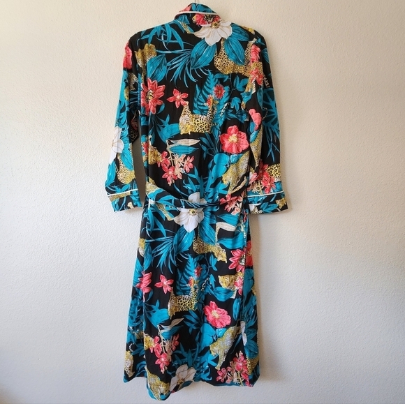 ADR Jungle Print Long Jersey Knit Robe M NWT - Picture 5 of 8